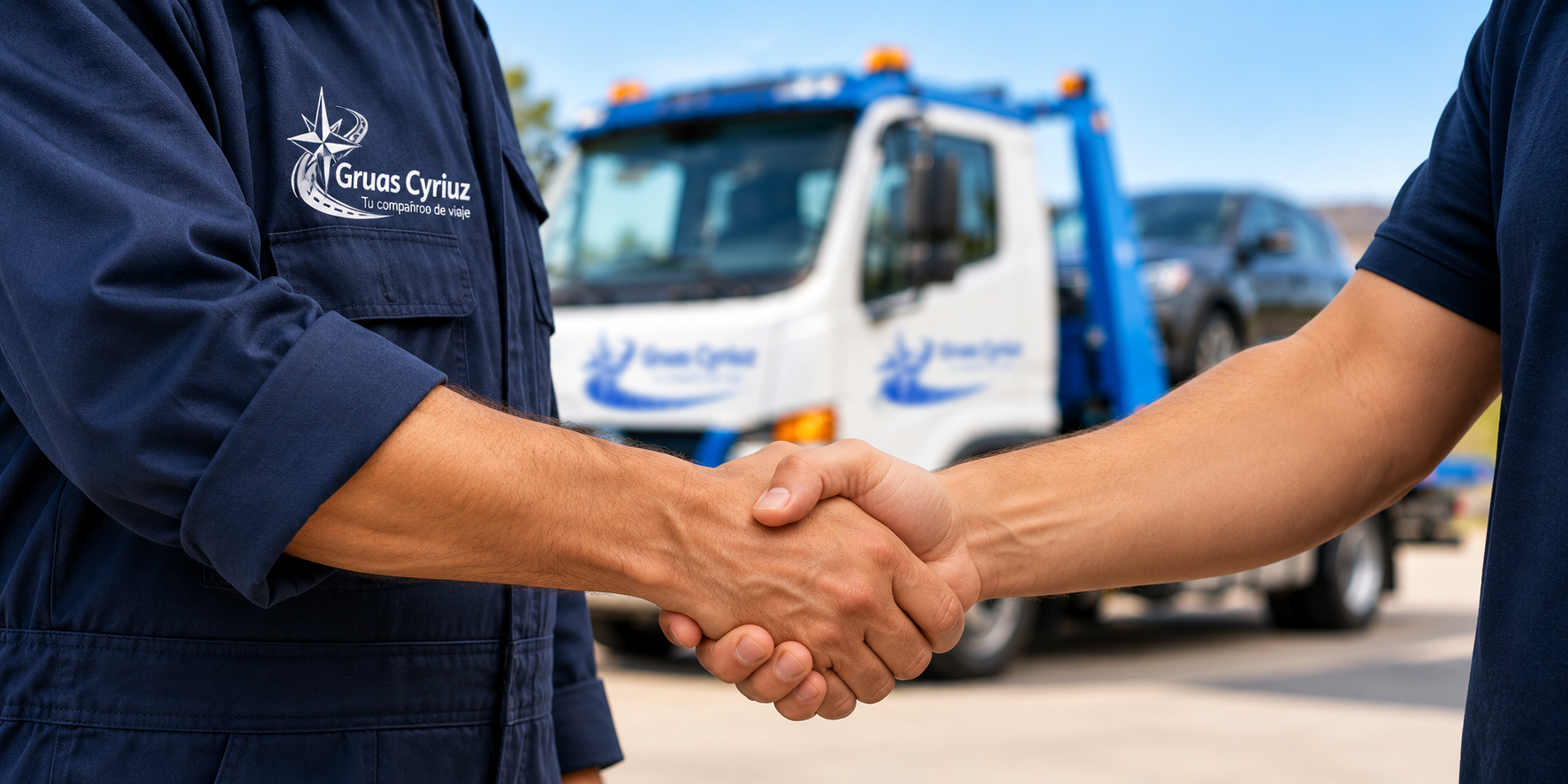 Acuerdo con cliente frecuente de Grúas Cyriuz